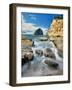 Haystack Rock at Cape Kiawanda State Park, Pacific City, Tillamook County, Oregon, USA-null-Framed Photographic Print