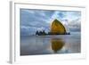 Haystack Rock at Dawn, Cannon Beach, Oregon, USA-Chuck Haney-Framed Photographic Print