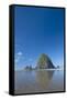 Haystack Rock at Low Tide on a Summer Morning, Cannon Beach, Oregon-Greg Probst-Framed Stretched Canvas
