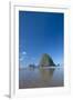 Haystack Rock at Low Tide on a Summer Morning, Cannon Beach, Oregon-Greg Probst-Framed Premium Photographic Print