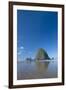 Haystack Rock at Low Tide on a Summer Morning, Cannon Beach, Oregon-Greg Probst-Framed Premium Photographic Print