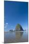 Haystack Rock at Low Tide on a Summer Morning, Cannon Beach, Oregon-Greg Probst-Mounted Premium Photographic Print