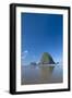 Haystack Rock at Low Tide on a Summer Morning, Cannon Beach, Oregon-Greg Probst-Framed Photographic Print