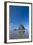 Haystack Rock at Low Tide on a Summer Morning, Cannon Beach, Oregon-Greg Probst-Framed Photographic Print