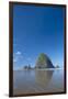 Haystack Rock at Low Tide on a Summer Morning, Cannon Beach, Oregon-Greg Probst-Framed Photographic Print