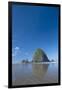 Haystack Rock at Low Tide on a Summer Morning, Cannon Beach, Oregon-Greg Probst-Framed Photographic Print