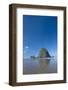 Haystack Rock at Low Tide on a Summer Morning, Cannon Beach, Oregon-Greg Probst-Framed Photographic Print