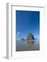 Haystack Rock at Low Tide on a Summer Morning, Cannon Beach, Oregon-Greg Probst-Framed Photographic Print