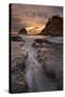 Haystack Rock at Sunset, Pacific City, Oregon, United States of America, North America-James-Stretched Canvas