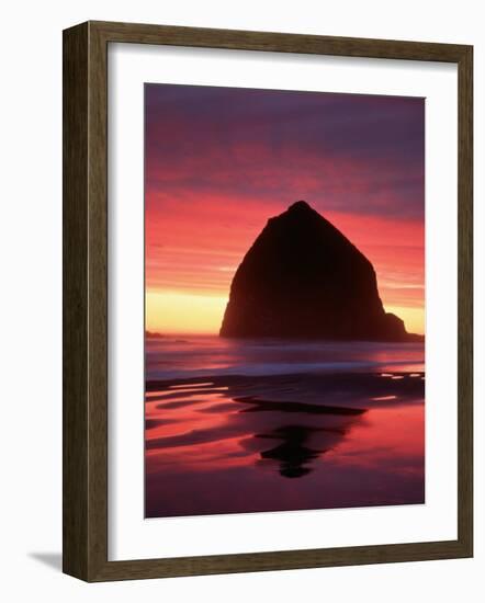 Haystack Rock, Cannon Beach, Oregon, USA-Adam Jones-Framed Photographic Print