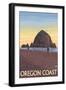 Haystack Rock, Cannon Beach, Oregon-Lantern Press-Framed Art Print