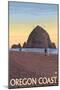 Haystack Rock, Cannon Beach, Oregon-Lantern Press-Mounted Art Print