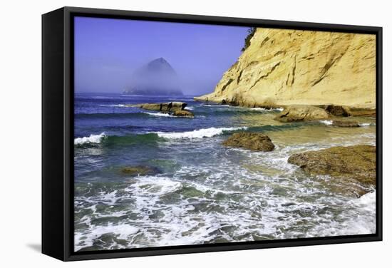 Haystack Rock, Cape Kiwanda, Oregon Coast, Pacific Ocean, Pacific Northwest-Craig Tuttle-Framed Stretched Canvas