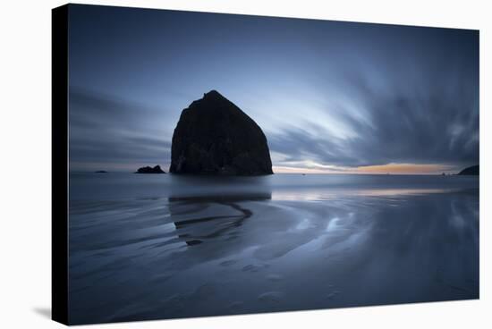 Haystack Rock Dawn-Moises Levy-Stretched Canvas