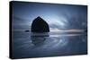 Haystack Rock Dawn-Moises Levy-Stretched Canvas