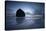 Haystack Rock Dawn-Moises Levy-Stretched Canvas