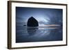 Haystack Rock Dawn-Moises Levy-Framed Giclee Print