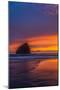 Haystack Rock In Cape Kiwanda Sunset-Steven Maxx-Mounted Photographic Print