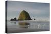 Haystack Rock on Cannon Beach, Oregon-Greg Probst-Stretched Canvas