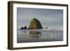 Haystack Rock on Cannon Beach, Oregon-Greg Probst-Framed Photographic Print