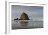 Haystack Rock on Cannon Beach, Oregon-Greg Probst-Framed Photographic Print