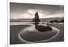 Haystack Rock Pinnacles at low tide in Cannon Beach, Oregon, USA-Chuck Haney-Framed Photographic Print