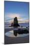 Haystack Rock Pinnacles at low tide in Cannon Beach, Oregon, USA-Chuck Haney-Mounted Photographic Print
