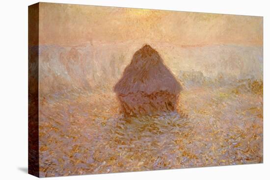 Haystack, Sun on the Mist (Meule, Soleil dans la Brume)-Claude Monet-Stretched Canvas