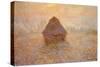 Haystack, Sun on the Mist (Meule, Soleil dans la Brume)-Claude Monet-Stretched Canvas