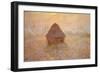 Haystack, Sun on the Mist (Meule, Soleil dans la Brume)-Claude Monet-Framed Giclee Print