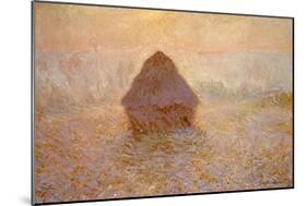 Haystack, Sun on the Mist (Meule, Soleil dans la Brume)-Claude Monet-Mounted Giclee Print