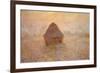 Haystack, Sun on the Mist (Meule, Soleil dans la Brume)-Claude Monet-Framed Giclee Print