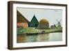 Haystack, Windmill, Volendam, Holland-null-Framed Premium Giclee Print