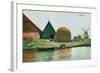 Haystack, Windmill, Volendam, Holland-null-Framed Art Print