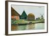 Haystack, Windmill, Volendam, Holland-null-Framed Art Print