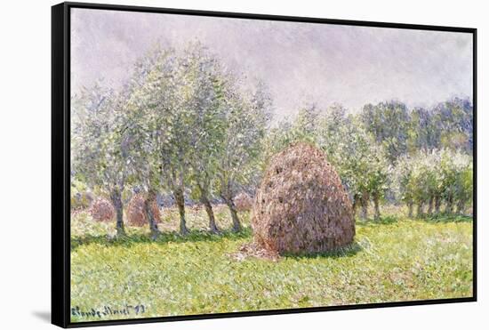 Haystack-Claude Monet-Framed Stretched Canvas