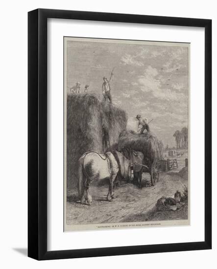 Haystacking-W.h. Hopkins-Framed Giclee Print