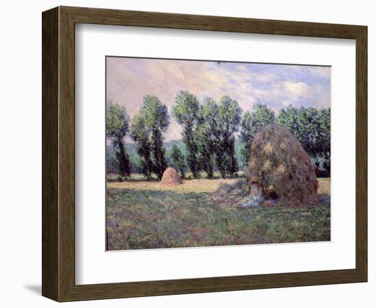 Haystacks, 1885-Claude Monet-Framed Giclee Print