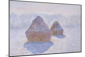 Haystacks, 1891-Claude Monet-Mounted Giclee Print