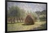 Haystacks at Giverny, 1893-Claude Monet-Framed Giclee Print