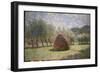 Haystacks at Giverny, 1893-Claude Monet-Framed Giclee Print