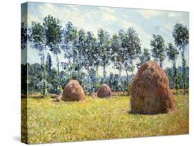 Haystacks at Giverny-Claude Monet-Stretched Canvas