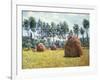 Haystacks at Giverny-Claude Monet-Framed Giclee Print