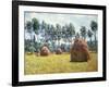 Haystacks at Giverny-Claude Monet-Framed Giclee Print