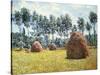 Haystacks at Giverny-Claude Monet-Stretched Canvas
