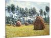 Haystacks at Giverny-Claude Monet-Stretched Canvas