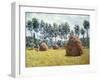 Haystacks at Giverny-Claude Monet-Framed Giclee Print