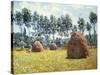 Haystacks at Giverny-Claude Monet-Stretched Canvas