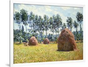 Haystacks at Giverny-Claude Monet-Framed Giclee Print