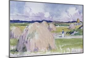 Haystacks at Iona-Francis Campbell Boileau Cadell-Mounted Giclee Print